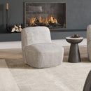Jofran Josie Swivel Fabric Accent Chair JOSIE-SW-GREY IMAGE 6