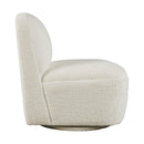 Jofran Josie Swivel Fabric Accent Chair JOSIE-SW-SNOW IMAGE 3