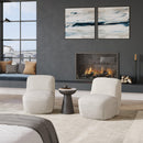 Jofran Josie Swivel Fabric Accent Chair JOSIE-SW-SNOW IMAGE 6