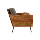 Jofran Karma Stationary Leather Accent Chair KARMA-CH-BOURBON IMAGE 3