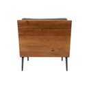 Jofran Karma Stationary Leather Accent Chair KARMA-CH-BOURBON IMAGE 4