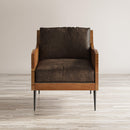 Jofran Karma Stationary Leather Accent Chair KARMA-CH-BOURBON IMAGE 7