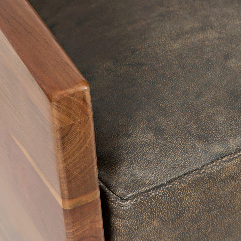 Jofran Karma Stationary Leather Accent Chair KARMA-CH-BOURBON IMAGE 8