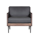 Jofran Karma Stationary Leather Accent Chair KARMA-CH-SLATE IMAGE 2