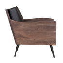 Jofran Karma Stationary Leather Accent Chair KARMA-CH-SLATE IMAGE 3