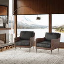 Jofran Karma Stationary Leather Accent Chair KARMA-CH-SLATE IMAGE 5