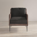 Jofran Karma Stationary Leather Accent Chair KARMA-CH-SLATE IMAGE 7