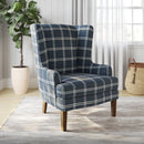 Jofran Lacroix Stationary Fabric Accent Chair LACROIX-CH-NAVY IMAGE 4