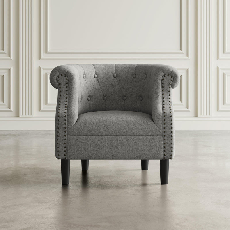 Jofran Lily Stationary Fabric Accent Chair LILY-CH-ASH IMAGE 7