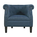 Jofran Lily Stationary Fabric Accent Chair LILY-CH-BLUE IMAGE 2