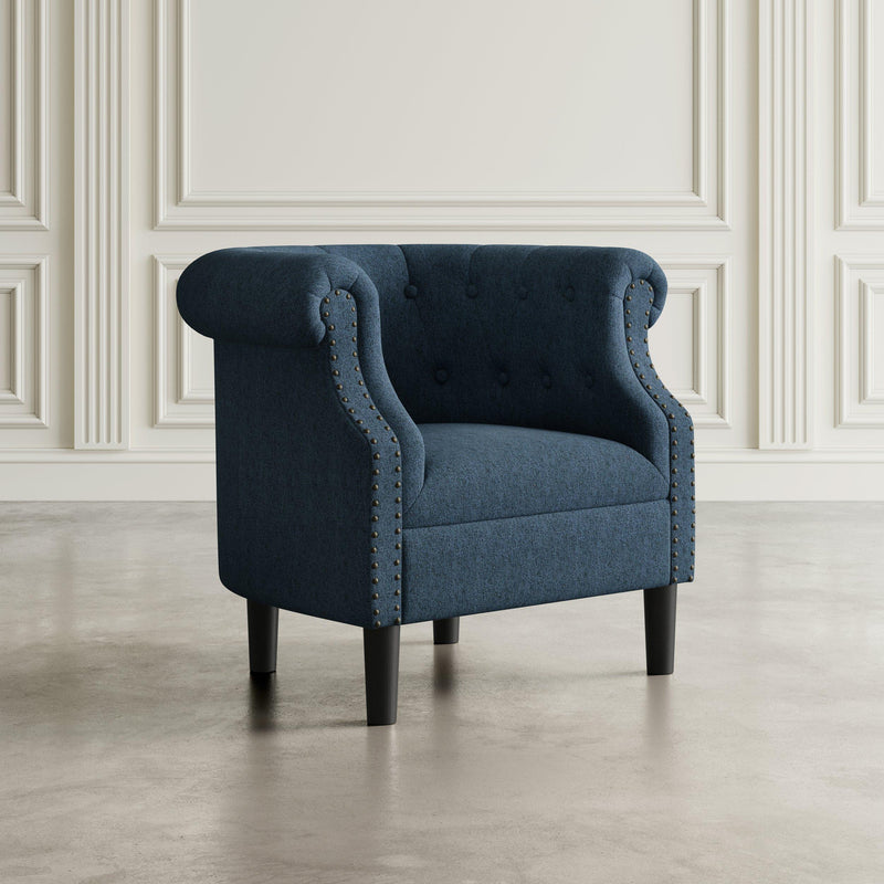 Jofran Lily Stationary Fabric Accent Chair LILY-CH-BLUE IMAGE 6