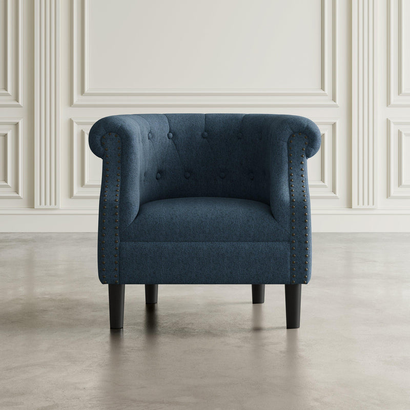 Jofran Lily Stationary Fabric Accent Chair LILY-CH-BLUE IMAGE 7