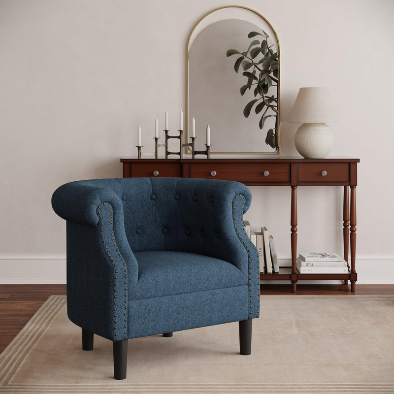 Jofran Lily Stationary Fabric Accent Chair LILY-CH-BLUE IMAGE 8