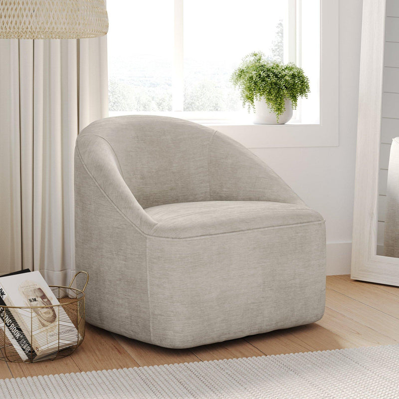 Jofran Lulu Swivel Fabric Accent Chair LULU-SW-TAUPE IMAGE 6