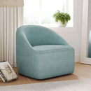 Jofran Lulu Swivel Fabric Accent Chair LULU-SW-TEAL IMAGE 6