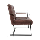 Jofran Maguire Stationary Leather Accent Chair MAGUIRE-CH-DKSIENNA IMAGE 3