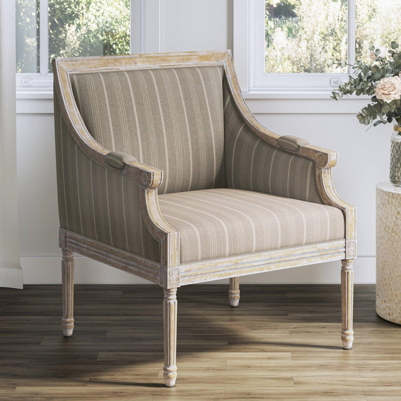 Jofran McKenna Stationary Fabric Accent Chair MCKENNAKD-CH-TAUPE IMAGE 3