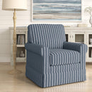 Jofran Riley Swivel Fabric Accent Chair RILEY-SW-NAVY IMAGE 5