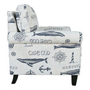 Jofran Seafarer Stationary Fabric Accent Chair SEAFARER-CH-NATURAL IMAGE 3