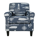 Jofran Seafarer Stationary Fabric Accent Chair SEAFARER-CH-NAVY IMAGE 2
