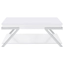 Coaster Furniture Marcia 2 pc Occasional Table Set - White High Gloss/Chrome IMAGE 16