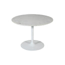 Jofran Round Rowan Dining Table with Marble Top and Pedestal Base 2271-ROWAN42T/2271-ROWAN42BW IMAGE 1