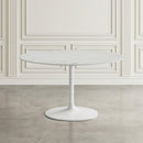 Jofran Round Rowan Dining Table with Marble Top and Pedestal Base 2271-ROWAN42T/2271-ROWAN42BW IMAGE 3