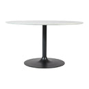 Jofran Round Rowan Dining Table with Marble Top and Pedestal Base 2271-ROWAN42T/2271-ROWAN42BGM IMAGE 2
