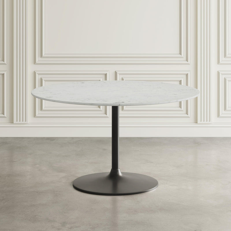 Jofran Round Rowan Dining Table with Marble Top and Pedestal Base 2271-ROWAN54T/2271-ROWAN54BGM IMAGE 4