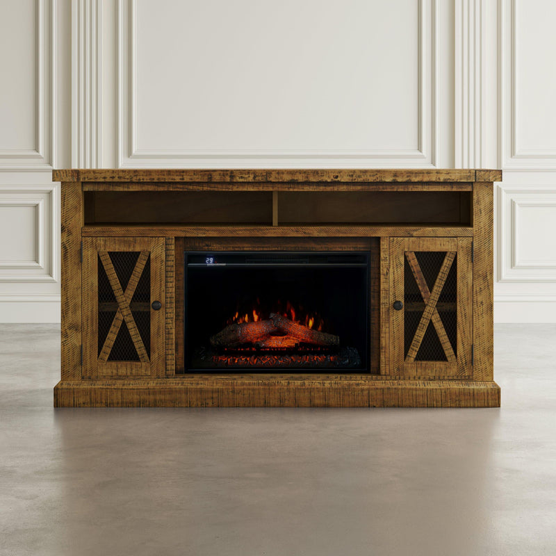 Jofran Telluride 1800-FP6032 Electric Fireplace Media Console - Gold IMAGE 10