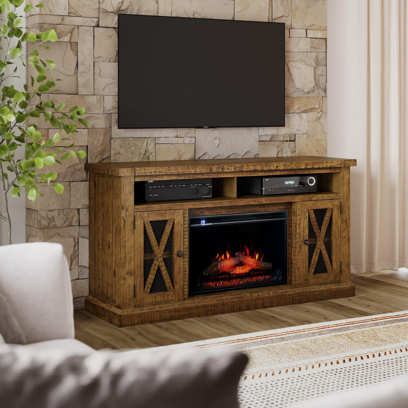 Jofran Telluride 1800-FP6032 Electric Fireplace Media Console - Gold IMAGE 11