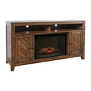 Jofran Fairview 1932-FP6032 Electric Fireplace Media Console - Driftwood/Oak IMAGE 1