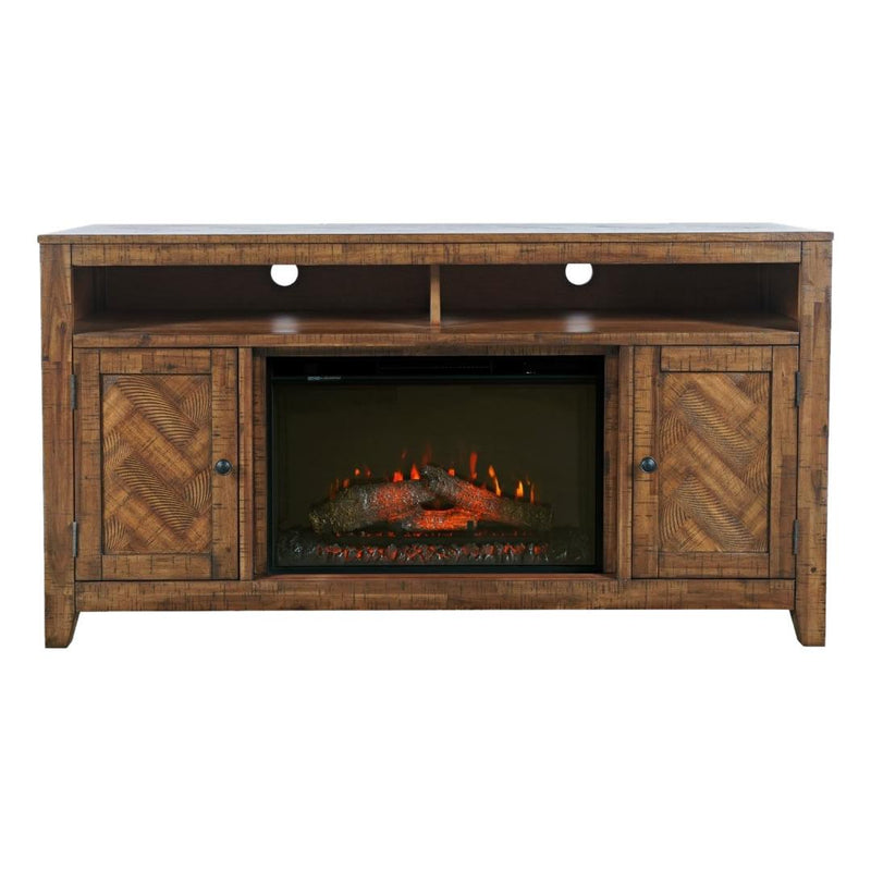 Jofran Fairview 1932-FP6032 Electric Fireplace Media Console - Driftwood/Oak IMAGE 2