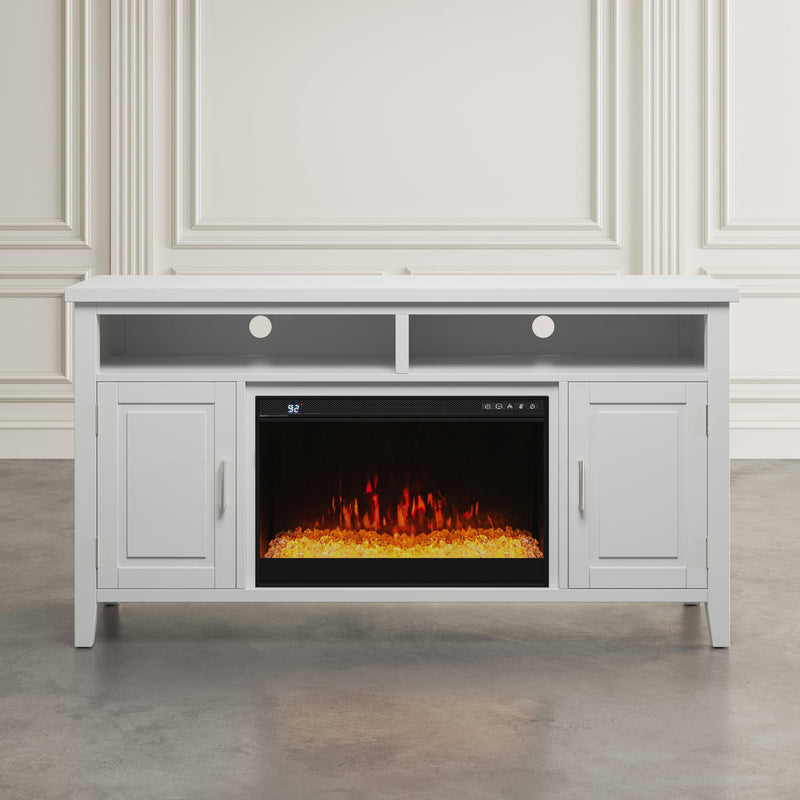 Jofran Urban Icon 2000-FP6032 Electric Fireplace Media Console - UI White IMAGE 8