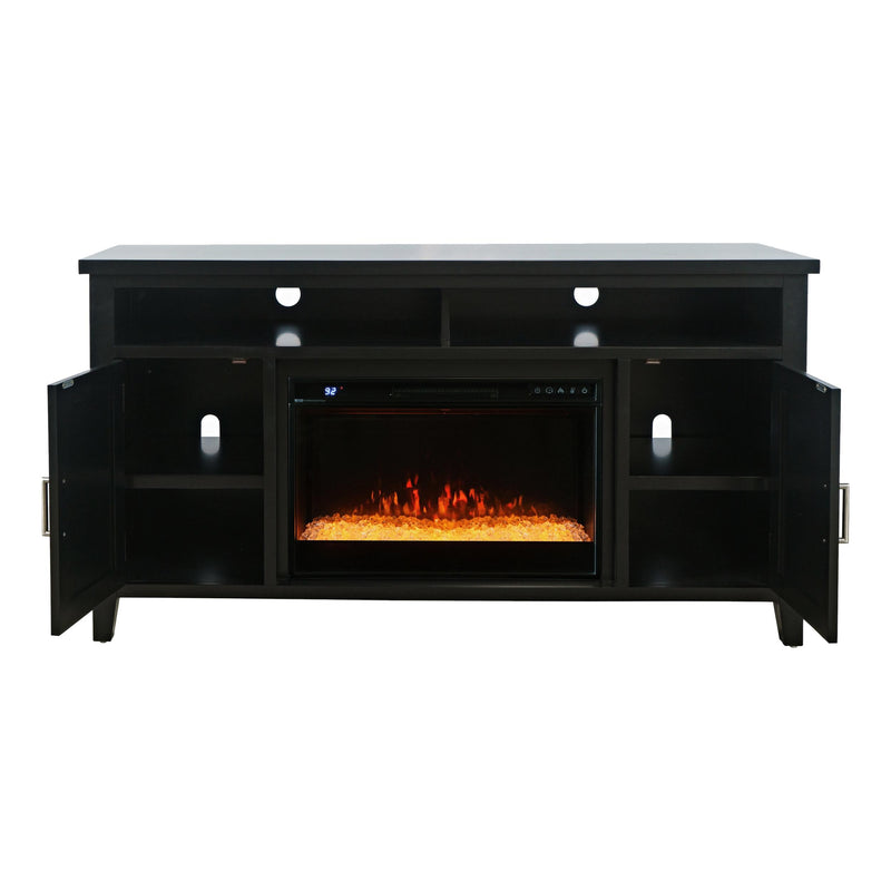 Jofran Urban Icon 2001-FP6032 Electric Fireplace Media Console - UI Black IMAGE 3