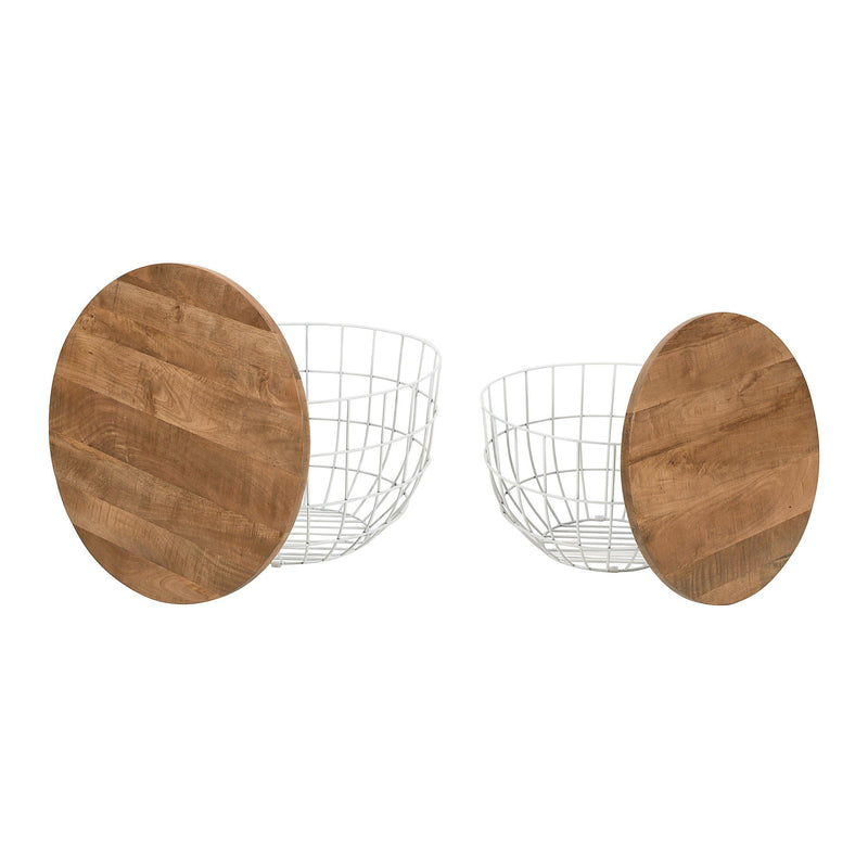 Jofran Rondo Nesting Tables 2330-3026WH IMAGE 3