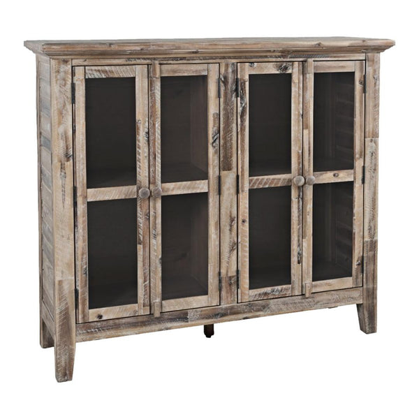 Jofran Rustic Shores 2125-48 4-Door High Cabinet - Grey Wash IMAGE 1
