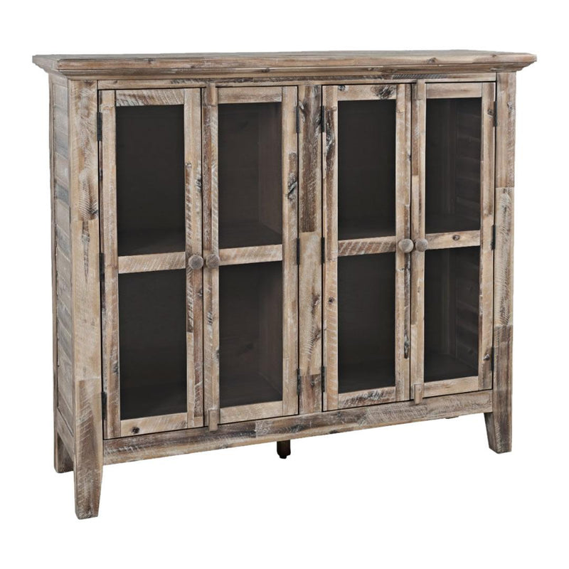 Jofran Rustic Shores 2125-48 4-Door High Cabinet - Grey Wash IMAGE 1