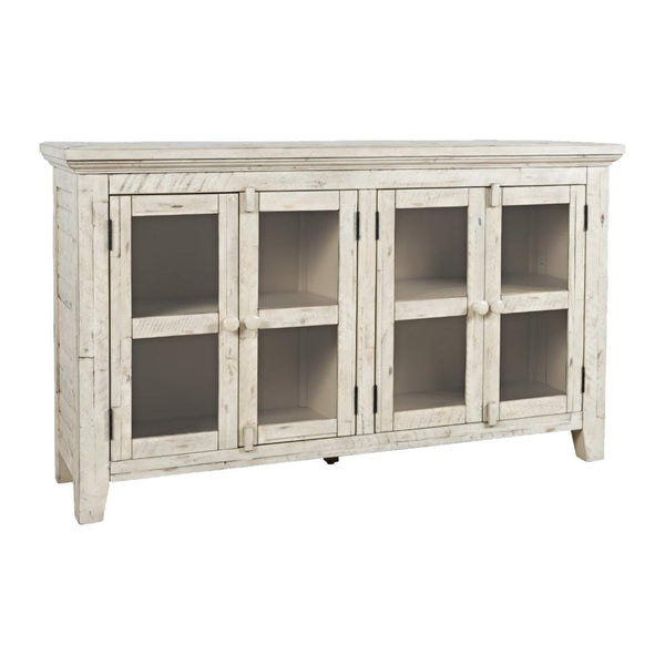 Jofran Rustic Shores 1610-5432 4-Door Low Cabinet - Scrimshaw IMAGE 1