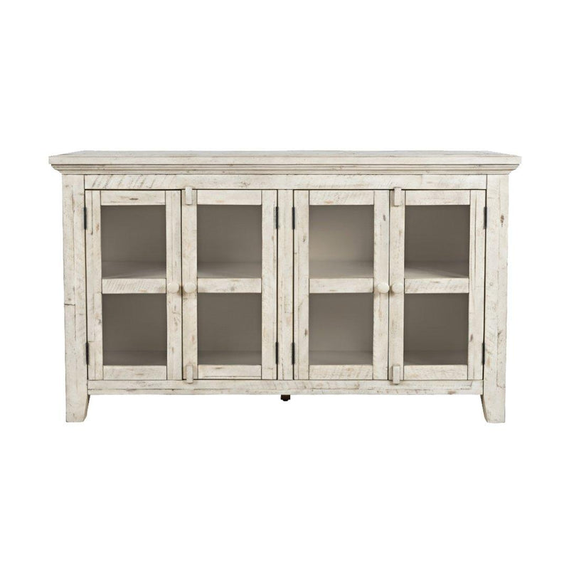 Jofran Rustic Shores 1610-5432 4-Door Low Cabinet - Scrimshaw IMAGE 3
