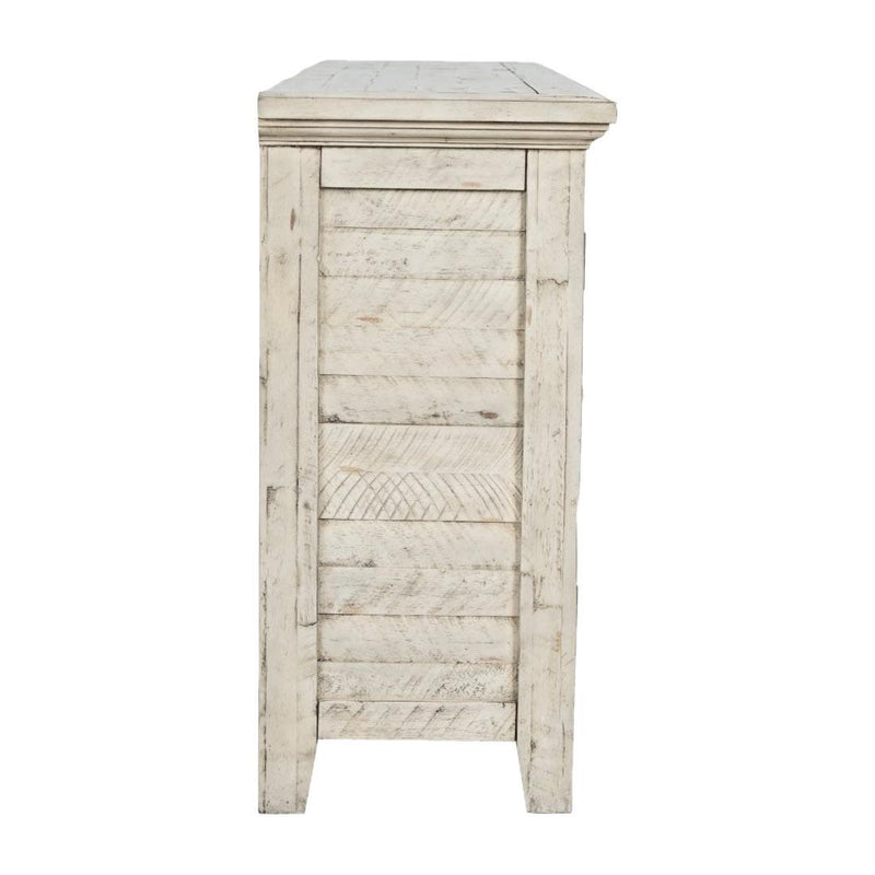 Jofran Rustic Shores 1610-5432 4-Door Low Cabinet - Scrimshaw IMAGE 4