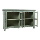 Jofran Rustic Shores 1615-5432 4-Door Low Cabinet - Surfside IMAGE 2