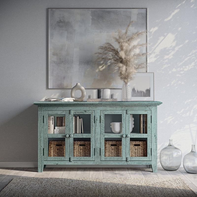 Jofran Rustic Shores 1615-5432 4-Door Low Cabinet - Surfside IMAGE 7