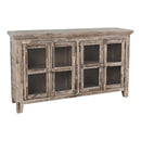Jofran Rustic Shores 2125-5432 4-Door Low Cabinet - Grey Wash IMAGE 1