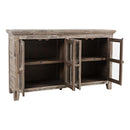 Jofran Rustic Shores 2125-5432 4-Door Low Cabinet - Grey Wash IMAGE 2