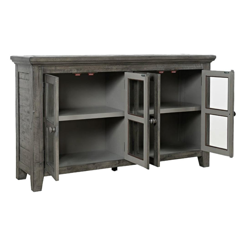 Jofran Rustic Shores 2130-5432 4-Door Low Cabinet - Stone IMAGE 2