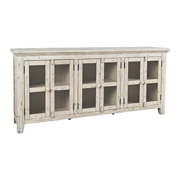 Jofran Rustic Shores 1610-7032 6-Door Low Accent Cabinet - Scrimshaw IMAGE 1
