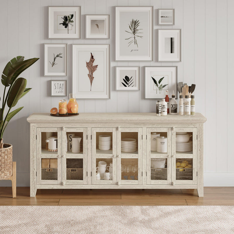 Jofran Rustic Shores 1610-7032 6-Door Low Accent Cabinet - Scrimshaw IMAGE 7