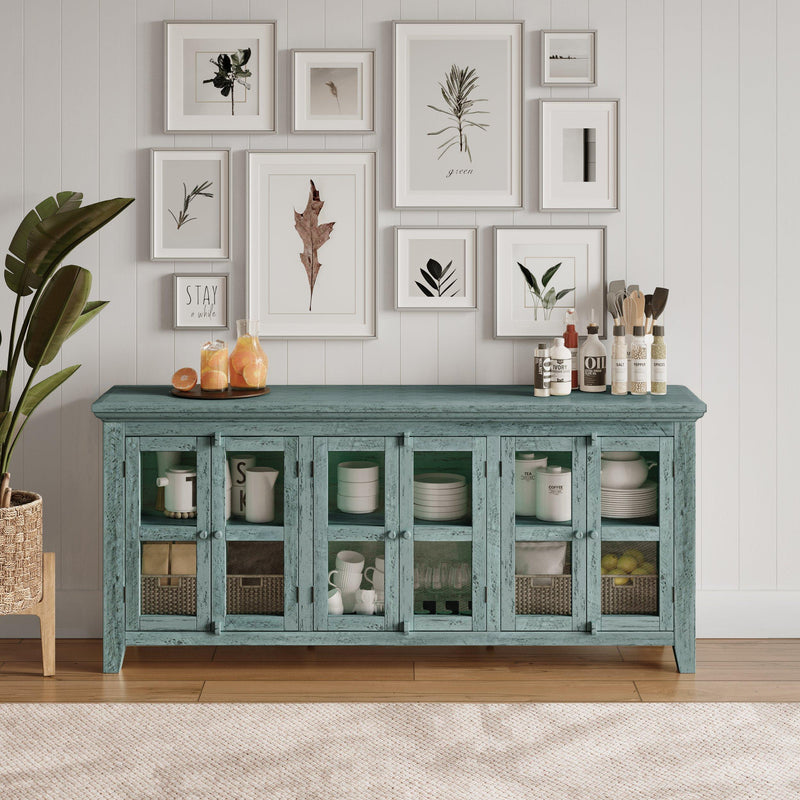 Jofran Rustic Shores 1615-7032 6-Door Low Accent Cabinet - Surfside IMAGE 7