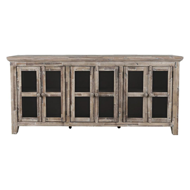 Jofran Rustic Shores 2125-7032 6-Door Low Accent Cabinet - Grey Wash IMAGE 3